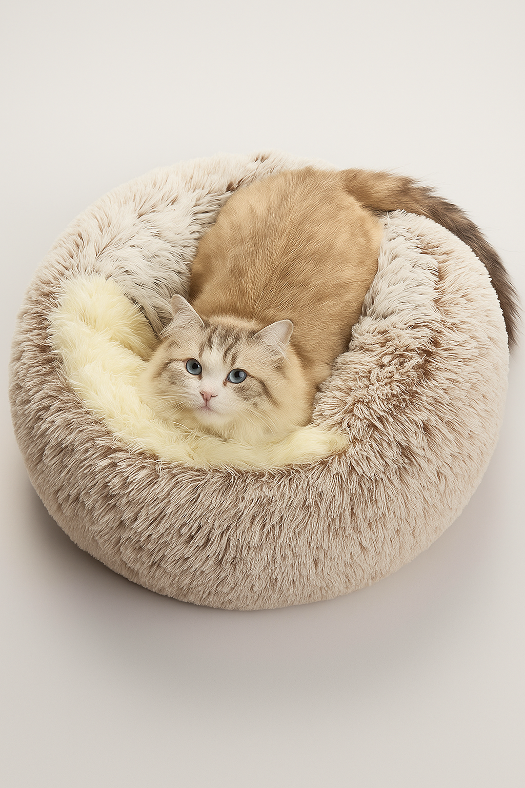Cozy Plush Cat Cave Bed