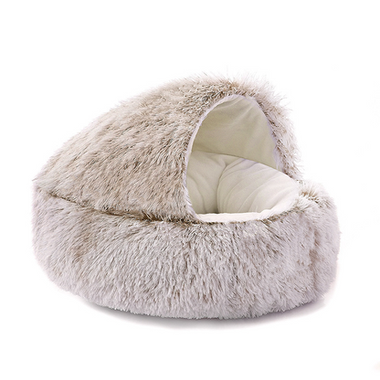 Cozy Plush Cat Cave Bed