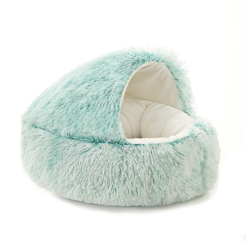 Cozy Plush Cat Cave Bed
