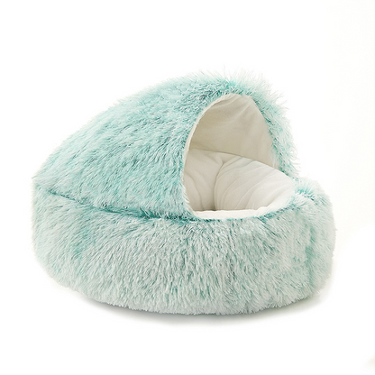 Cozy Plush Cat Cave Bed