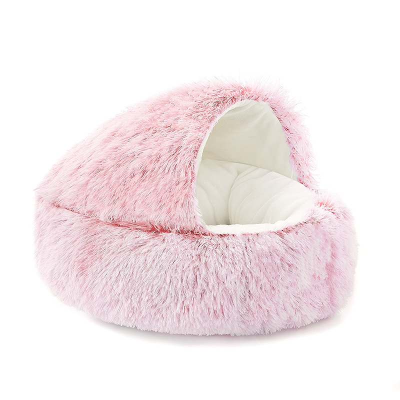 Cozy Plush Cat Cave Bed