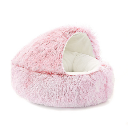 Cozy Plush Cat Cave Bed